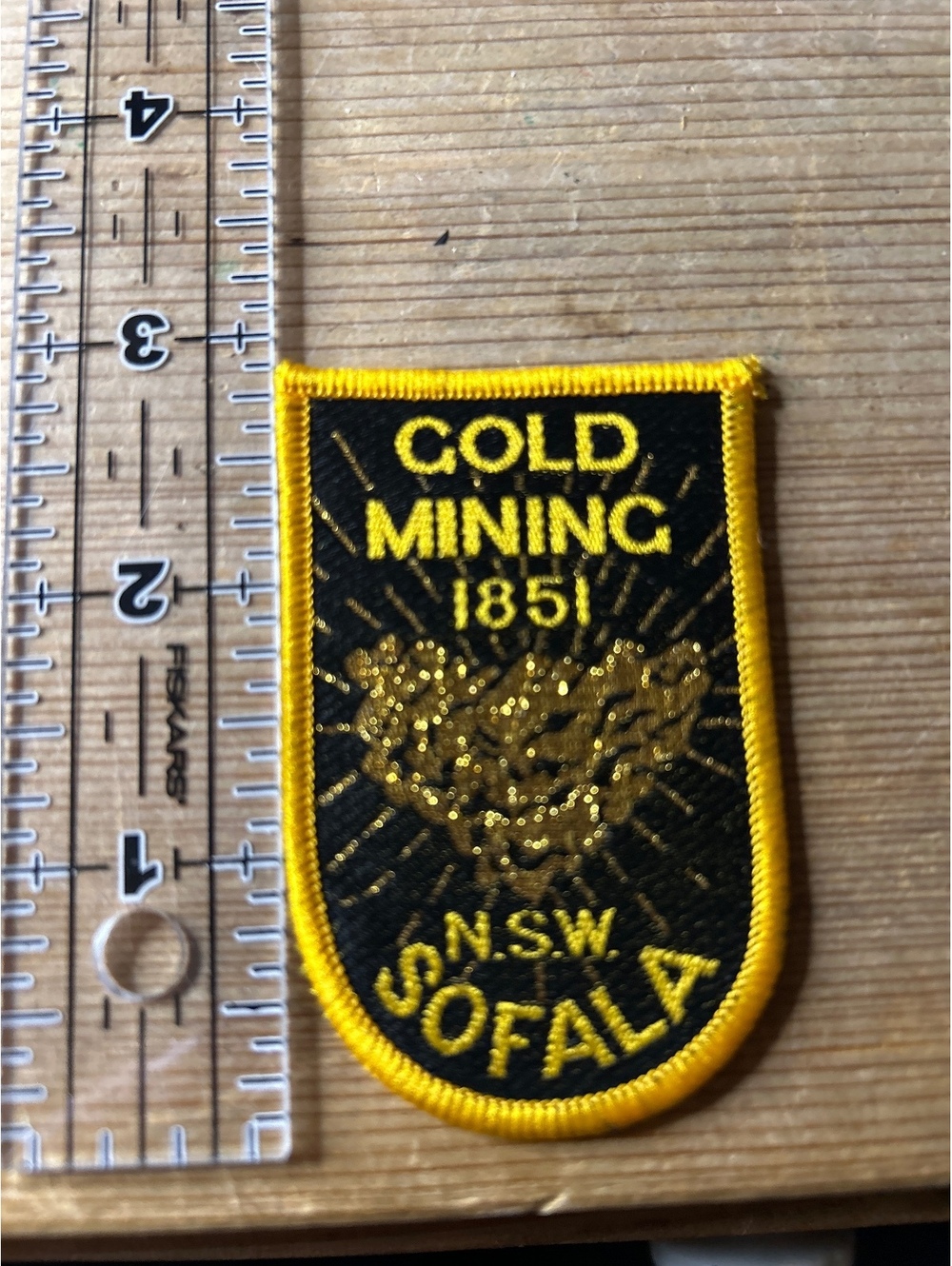 Vintage Gold Mining 1851 NSW Sofala Embroidered Patch